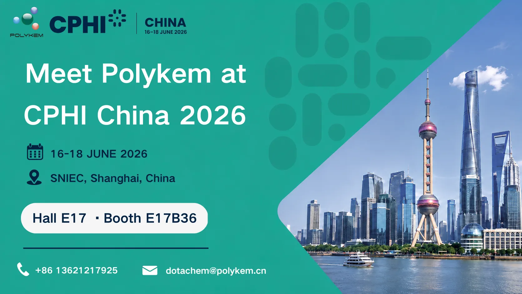 Polykem, CPHI & PMEC China 2026에 전시
